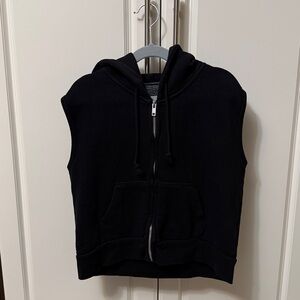 Brandy Melville cropped black hoodie